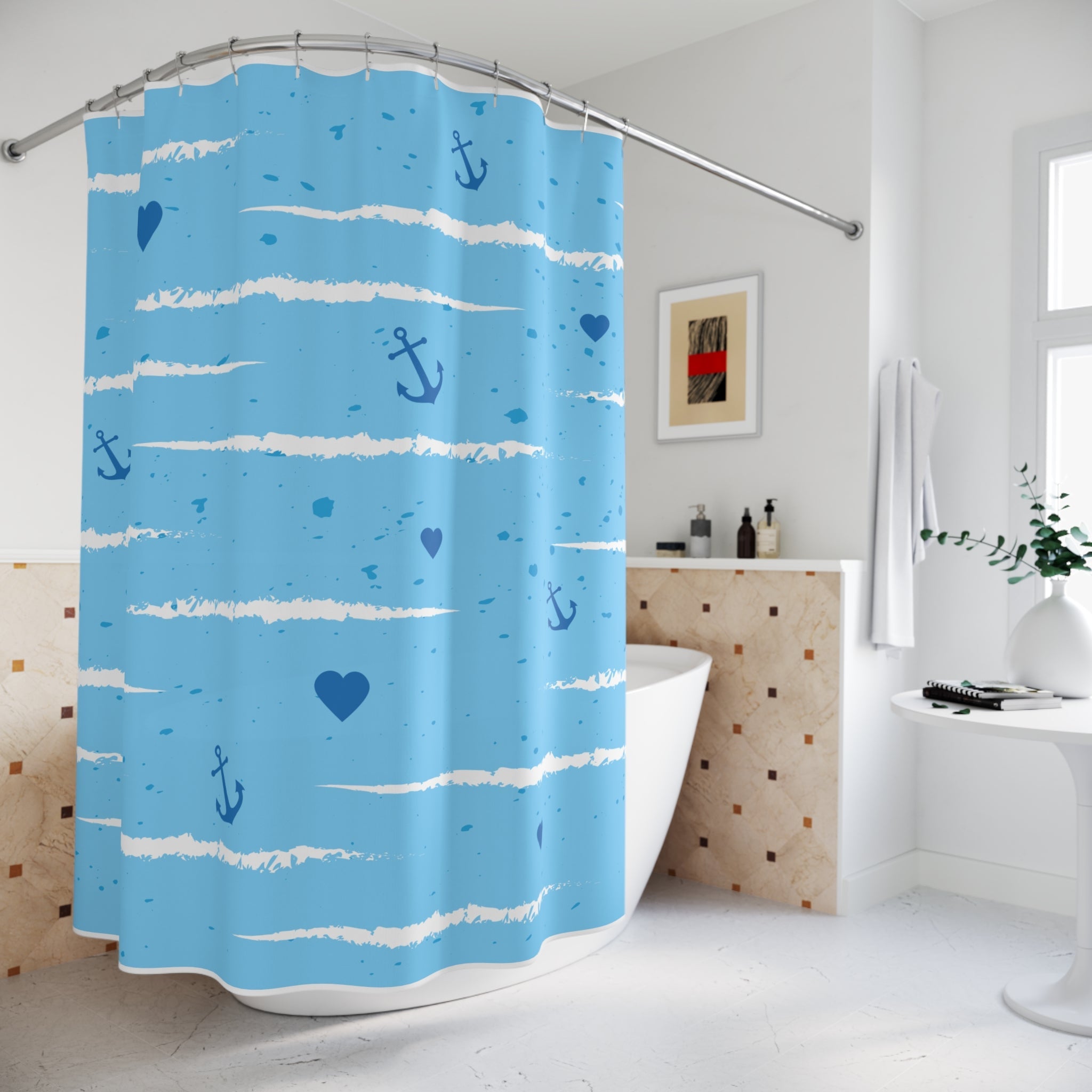 Sailor Polyester Shower Curtain - MG Bath Products Sailor Polyester Shower CurtainHome Decor