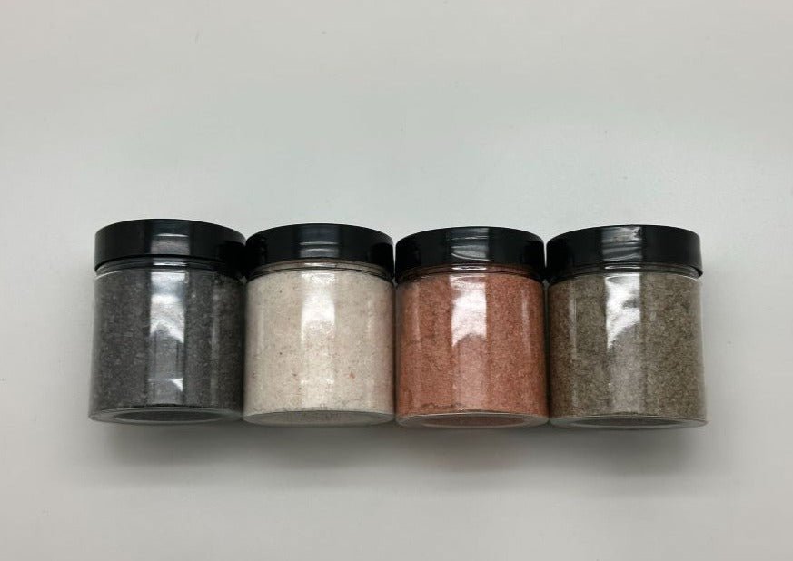 Soak Salts Bundle - MG Bath Products Four different colored soak salts.